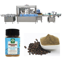Automatic 50g black pepper powder filling machine, seasoning powder filling and capping machine